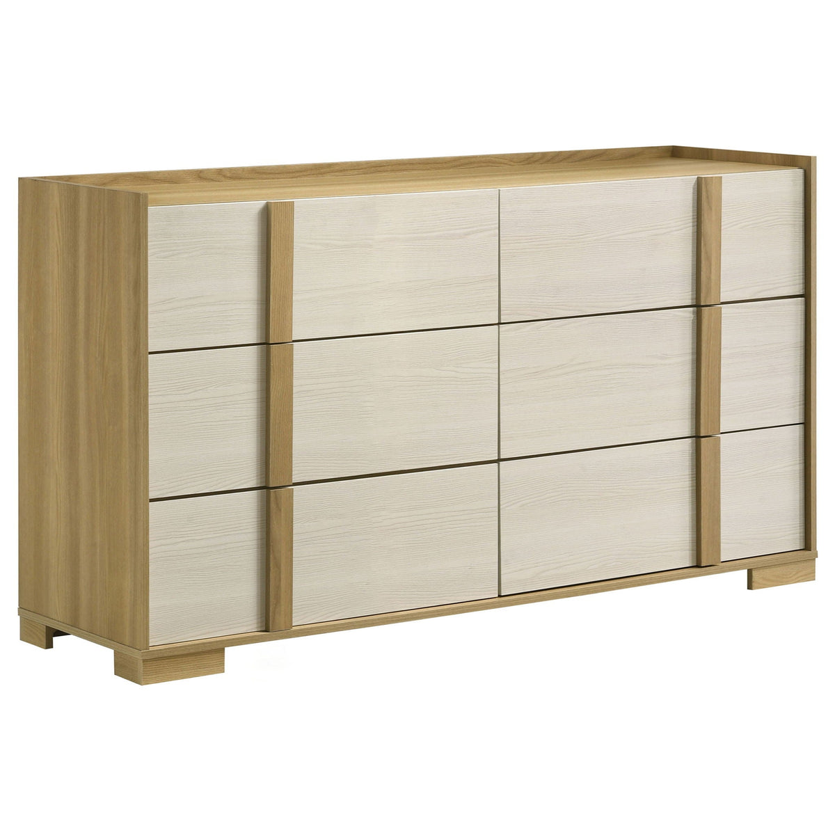 Lincoln dresser from 4-Piece Bedroom Set in light ash panels with wood trim HouseOfZazla on Tampa Home & Garden Store