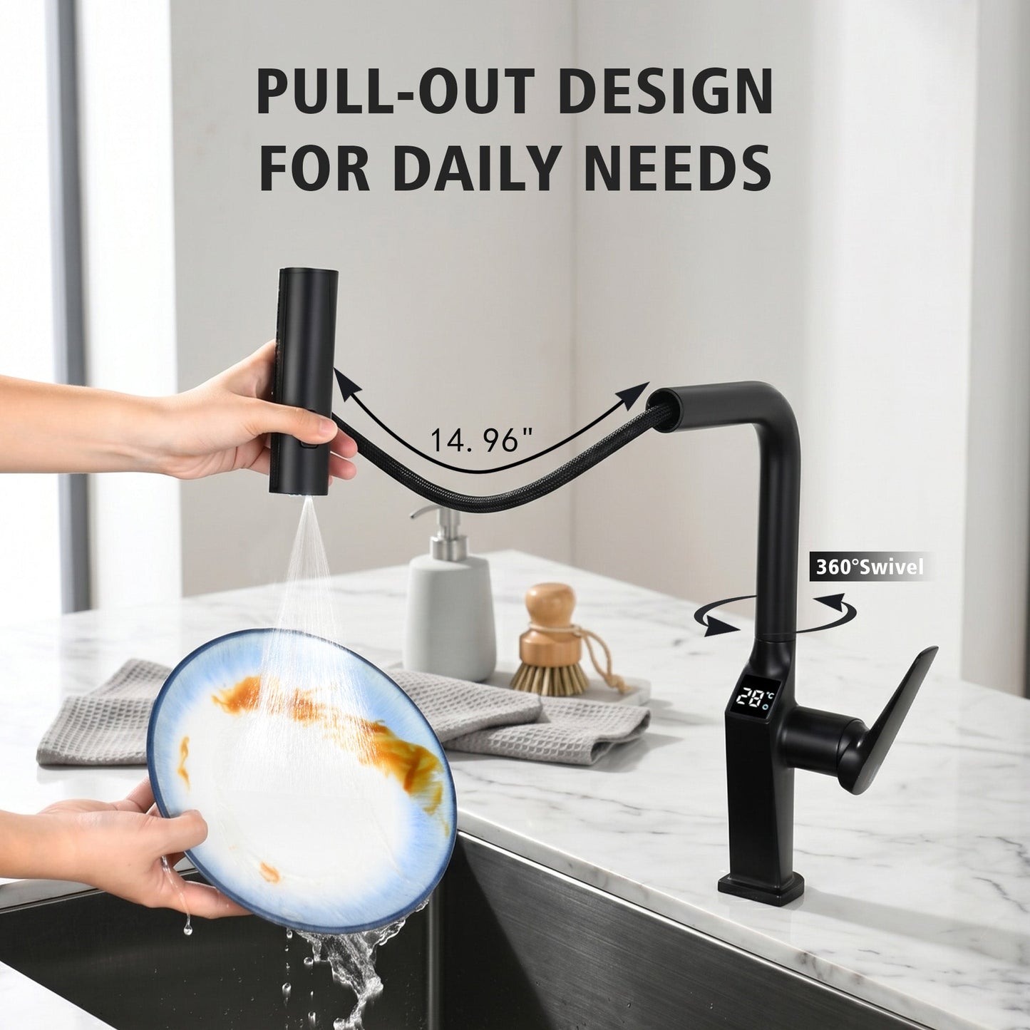 Touchless Matte Black Single Handle Faucet