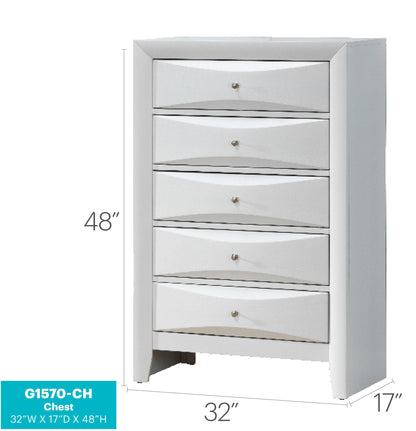 Accent Chest with Molded Resin Drawers silver mirrored fronts by HouseOfZazla multi-color finish on Tampa Home & Garden Store