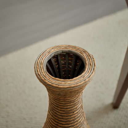 3-piece beige artificial rattan floor vase set, modern artistic style on Tampa Home & Garden Store