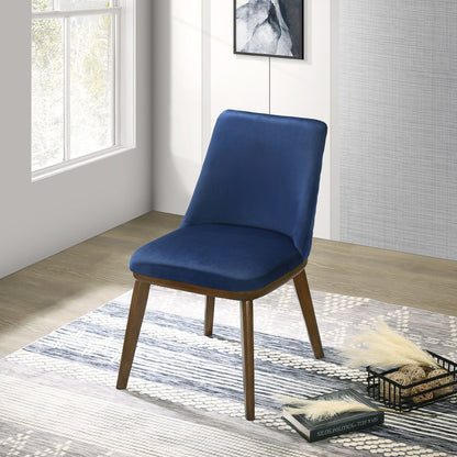 Mid-Century Dining Chair Set of 2 in blue with solid wood frame HouseOfZazla on Tampa Home & Garden Store