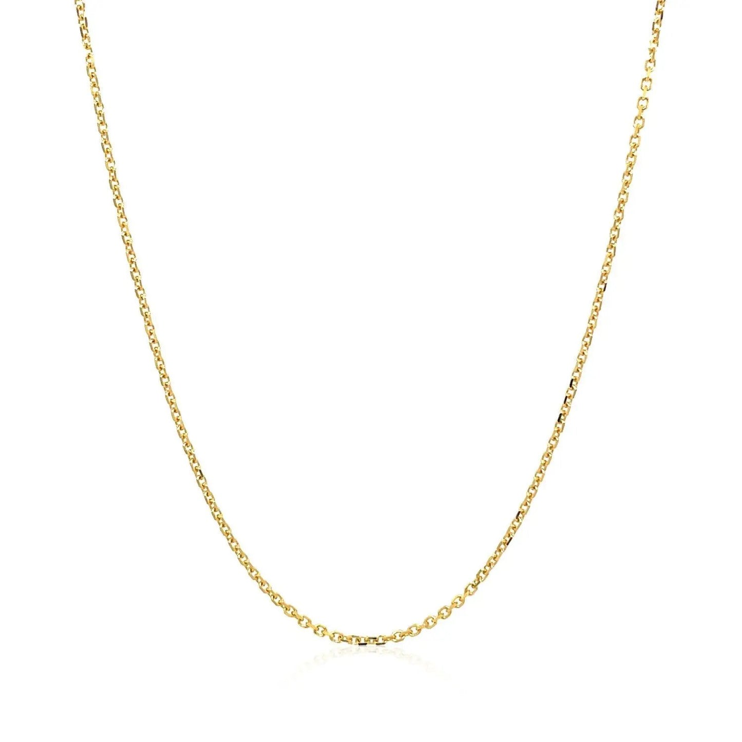 14k yellow gold diamond-cut cable link necklace 1.1mm by Bids.com on Tampa Home & Garden Store