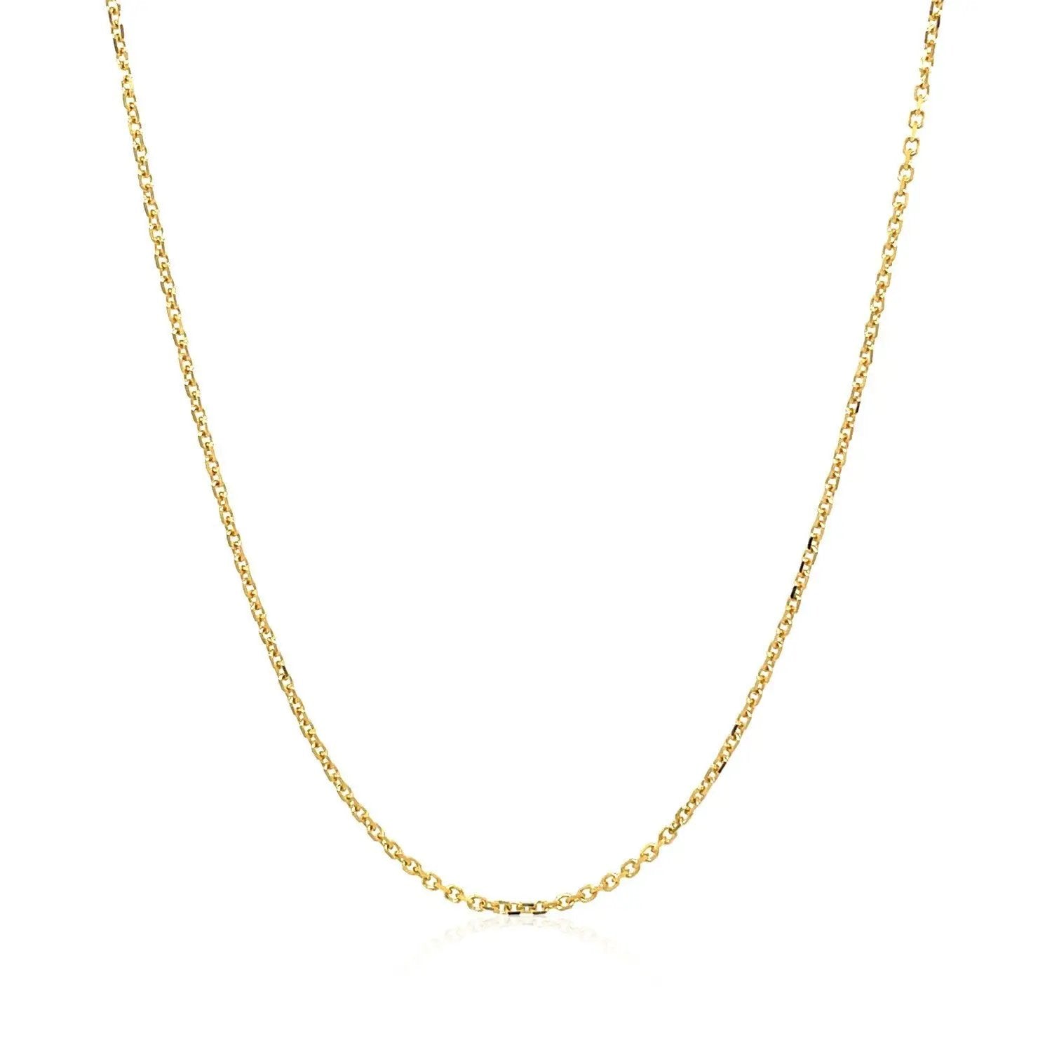 14k yellow gold diamond-cut cable link necklace 1.1mm by Bids.com on Tampa Home & Garden Store