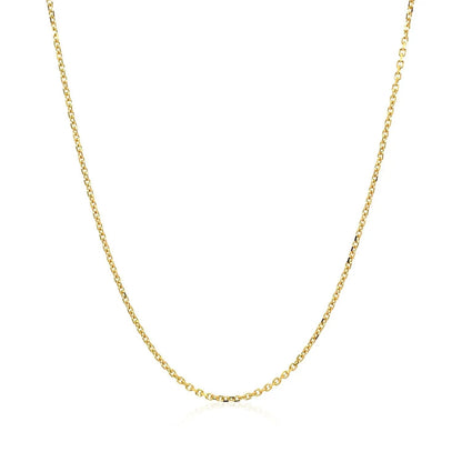 14k yellow gold diamond-cut cable link necklace 1.1mm by Bids.com on Tampa Home & Garden Store