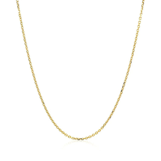 14k yellow gold diamond-cut cable link necklace 1.1mm by Bids.com on Tampa Home & Garden Store