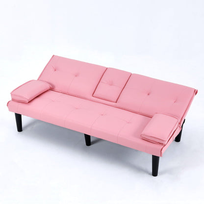 Compact Foldable Sofa Bed and Cup Holder