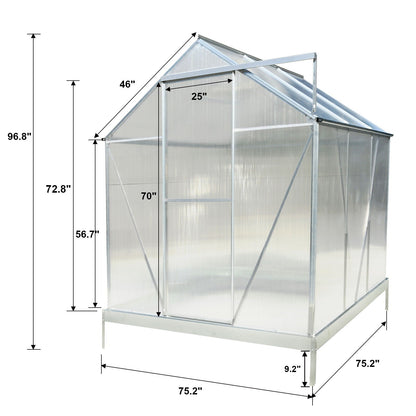 Heavy Duty Polycarbonate Greenhouse Kit and Door