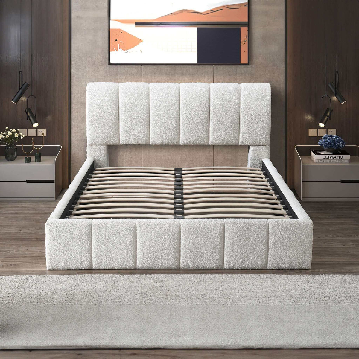Elegant Design Platform Bed With Storage