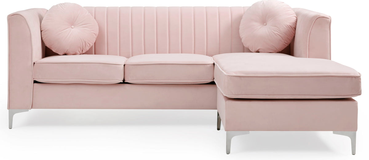 Delray Micro Suede Sofa and Chaise Lounger