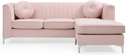 Delray Micro Suede Sofa and Chaise Lounger