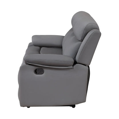 Blanche Glider Recliner with LED, gray pillow-top arms on Tampa Home & Garden Store