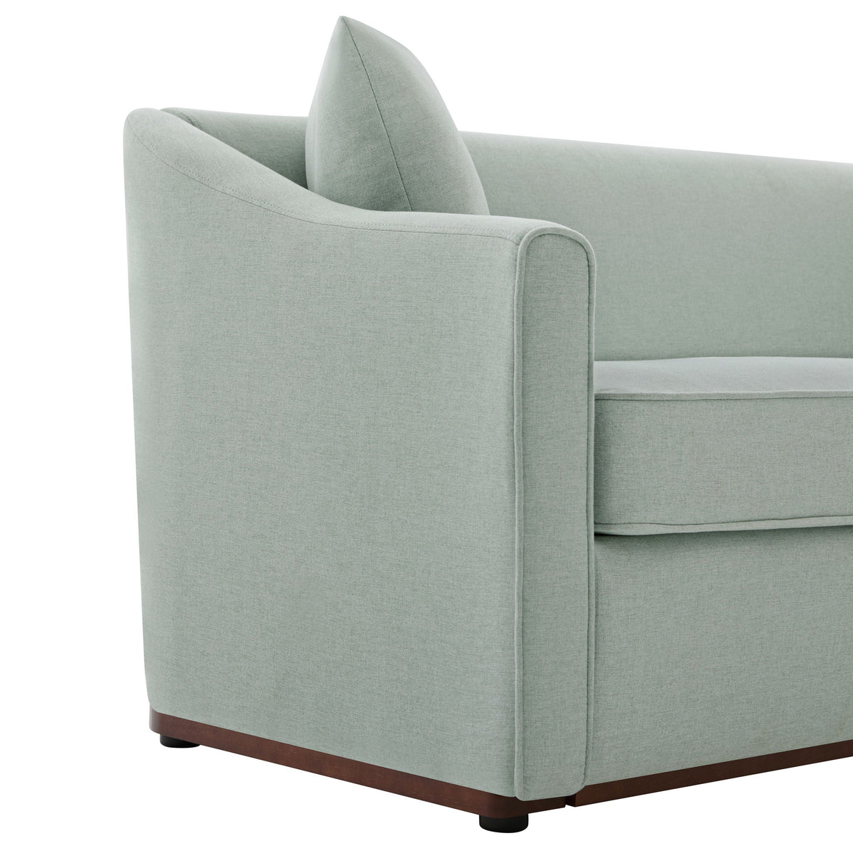 Modern 3 Seat Sofa With Chenille And Two Pillows