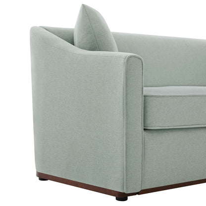 Modern 3 Seat Sofa With Chenille And Two Pillows
