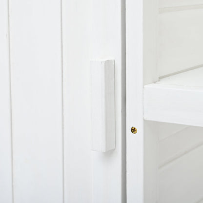 Topmax 66in outdoor farmhouse wooden potting bench white wood close-up corner screw detail on Tampa Home & Garden Store
