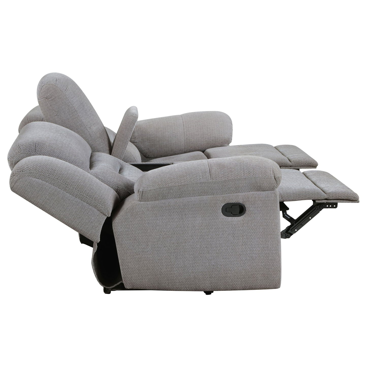 Sebring Gray Manual Reclining Sofa And Loveseat