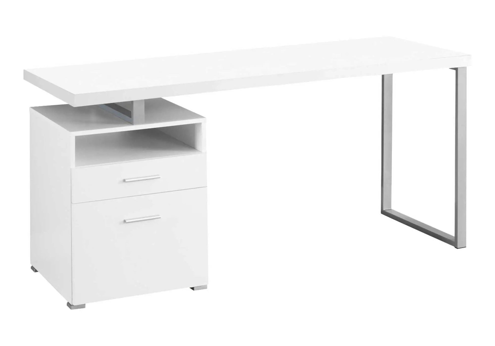 White computer desk with storage cabinet and shelf, writing desk by Unique Piece Furniture on Tampa Home & Garden Store