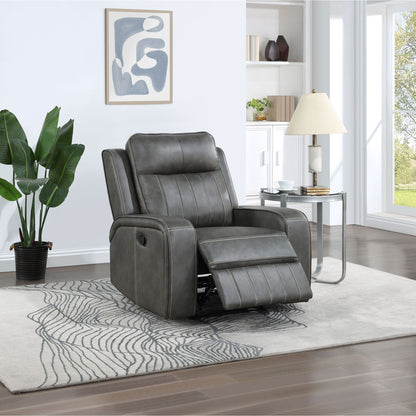 Forrest Gray Recliner Chair with Tufted Back