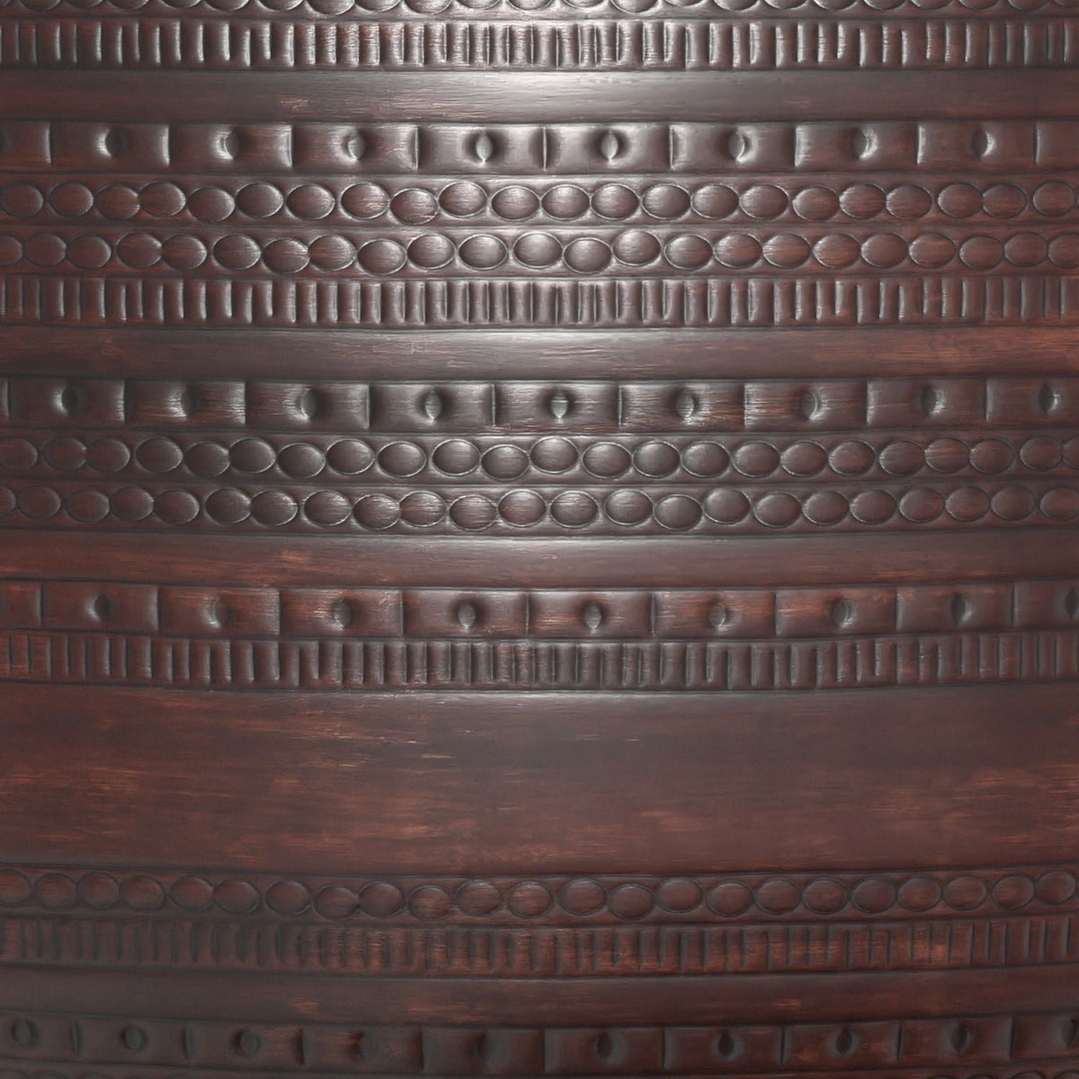 Handcrafted metal coffee table with textured dot patterns in dark bronze HouseOfZazla on Tampa Home & Garden Store