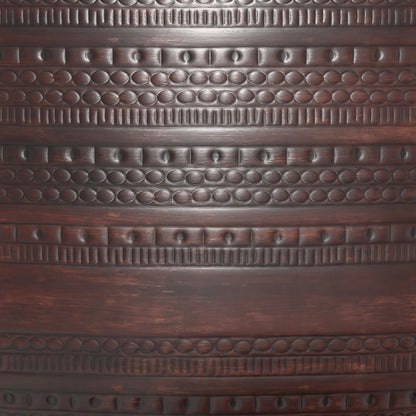 Handcrafted metal coffee table with textured dot patterns in dark bronze HouseOfZazla on Tampa Home & Garden Store