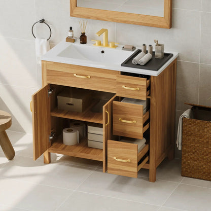 Bathroom Vanity 2 Soft Close Doors and 3 Drawers