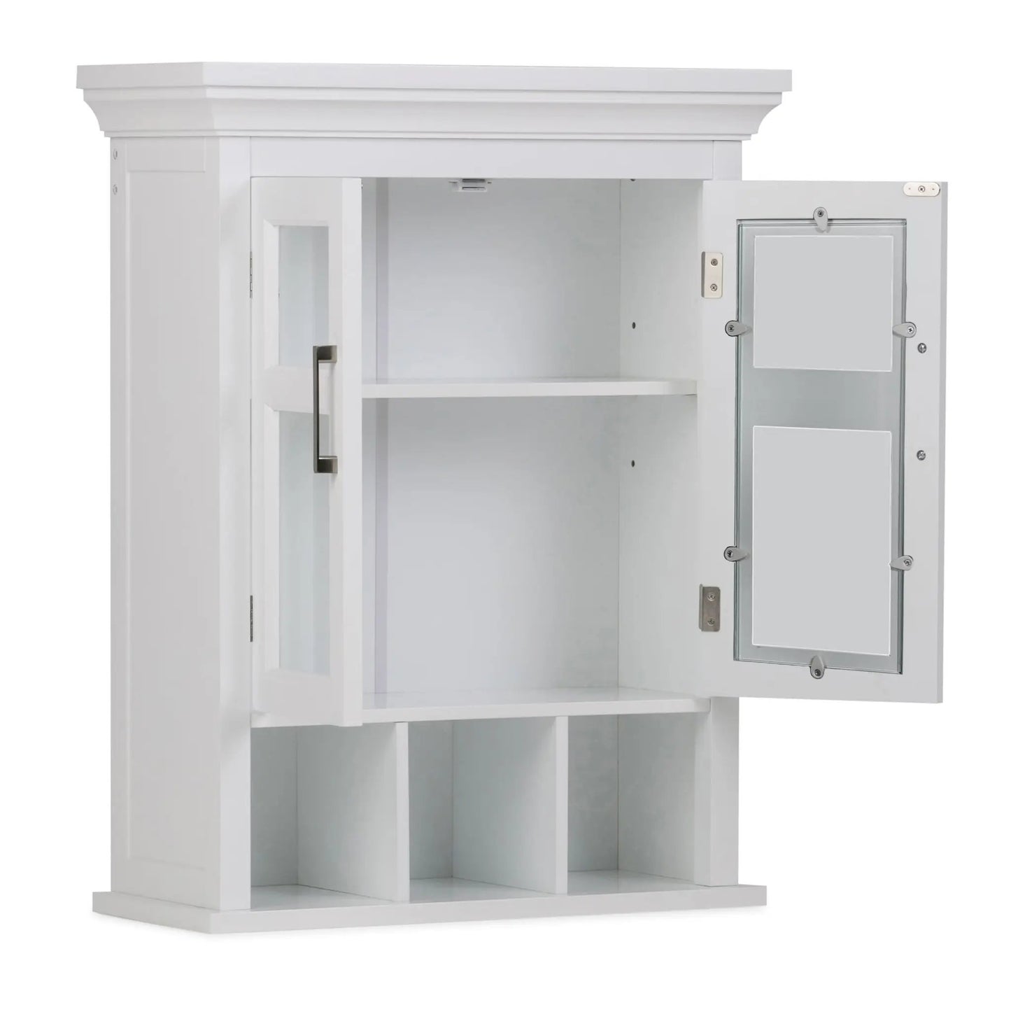 Avington 2-Door Wall Cabinet with Cubbies in Pure White linen cabinet by Unique Piece Furniture on Tampa Home & Garden Store