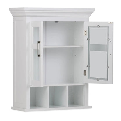 Avington 2-Door Wall Cabinet with Cubbies in Pure White linen cabinet by Unique Piece Furniture on Tampa Home & Garden Store