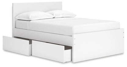 Onita Panel Platform Bed white with built-in 2-drawer storage by Unique Piece Furniture on Tampa Home & Garden Store