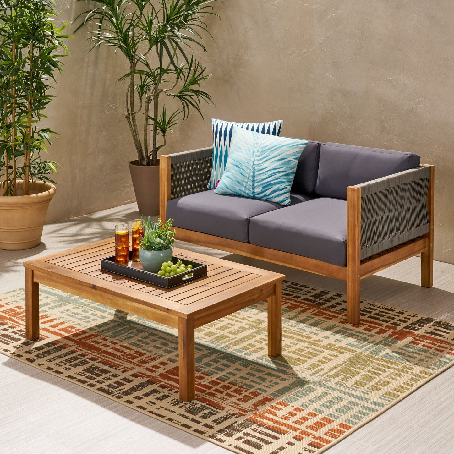 Charlotte 4 Seater Outdoor Chat Set with Rope