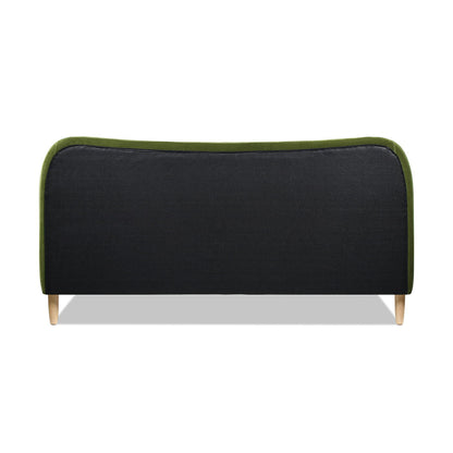 Curved Headboard and Upholstered Platform Bed