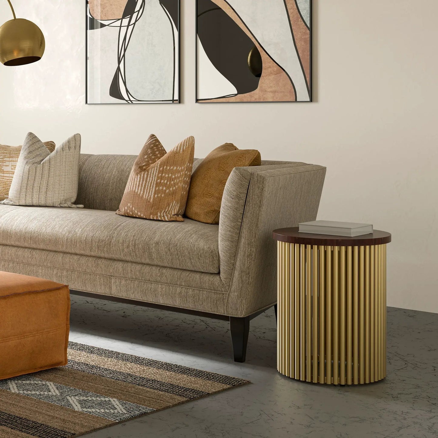Demy Handcrafted Metal Accent Table Industrial