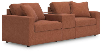 Modmax Sectional Sofa In Spice Fabric Performance