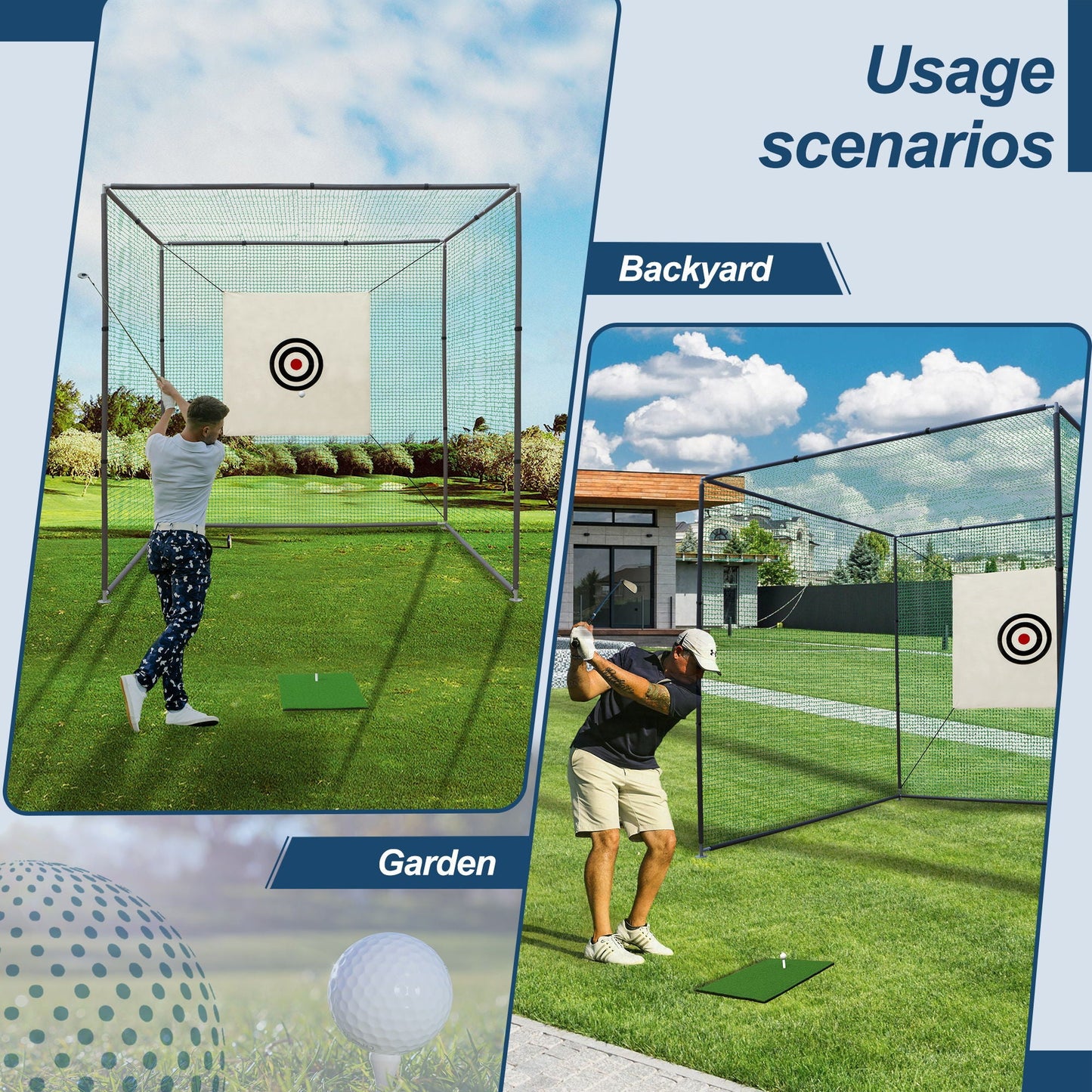 Golf Practice Net Cage and Indoor Outdoor Kit