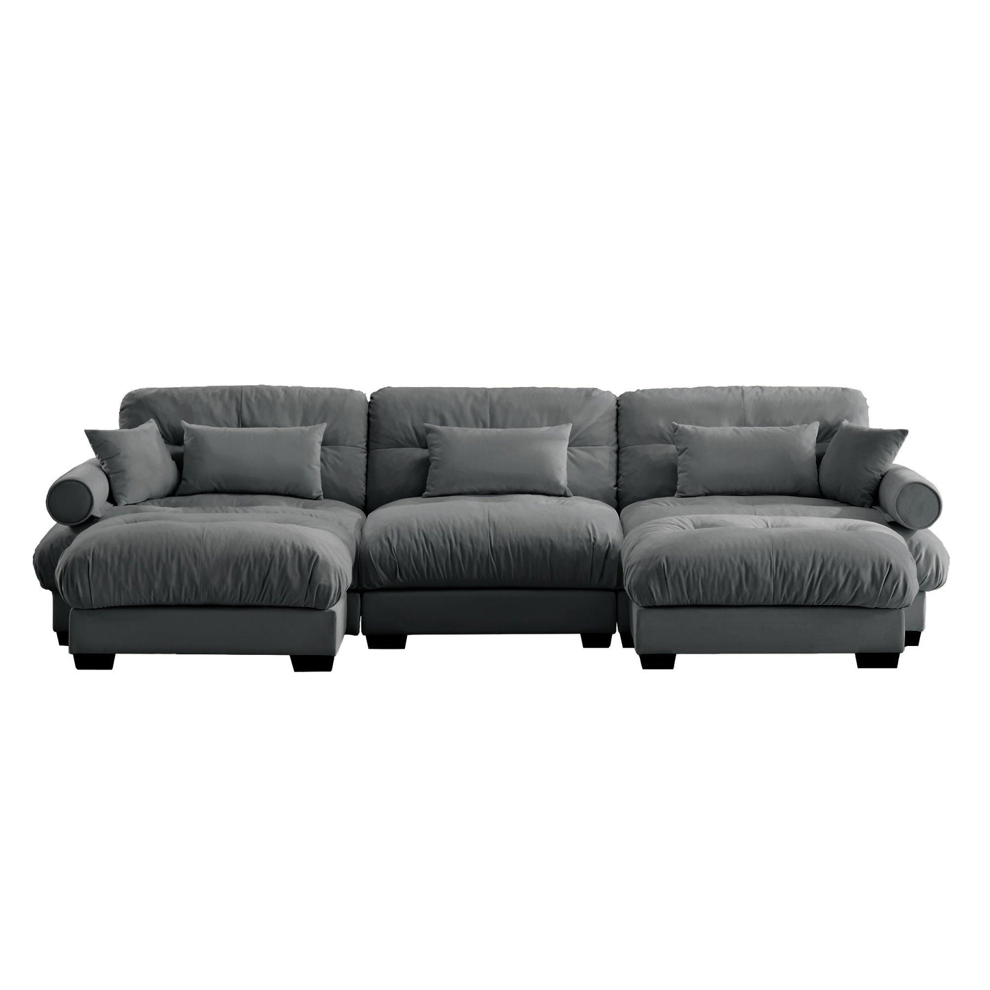 Oversized Modular Sofa with Movable Ottoman
