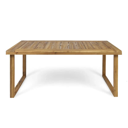 Outdoor Acacia Wood Dining Table and Sandblast
