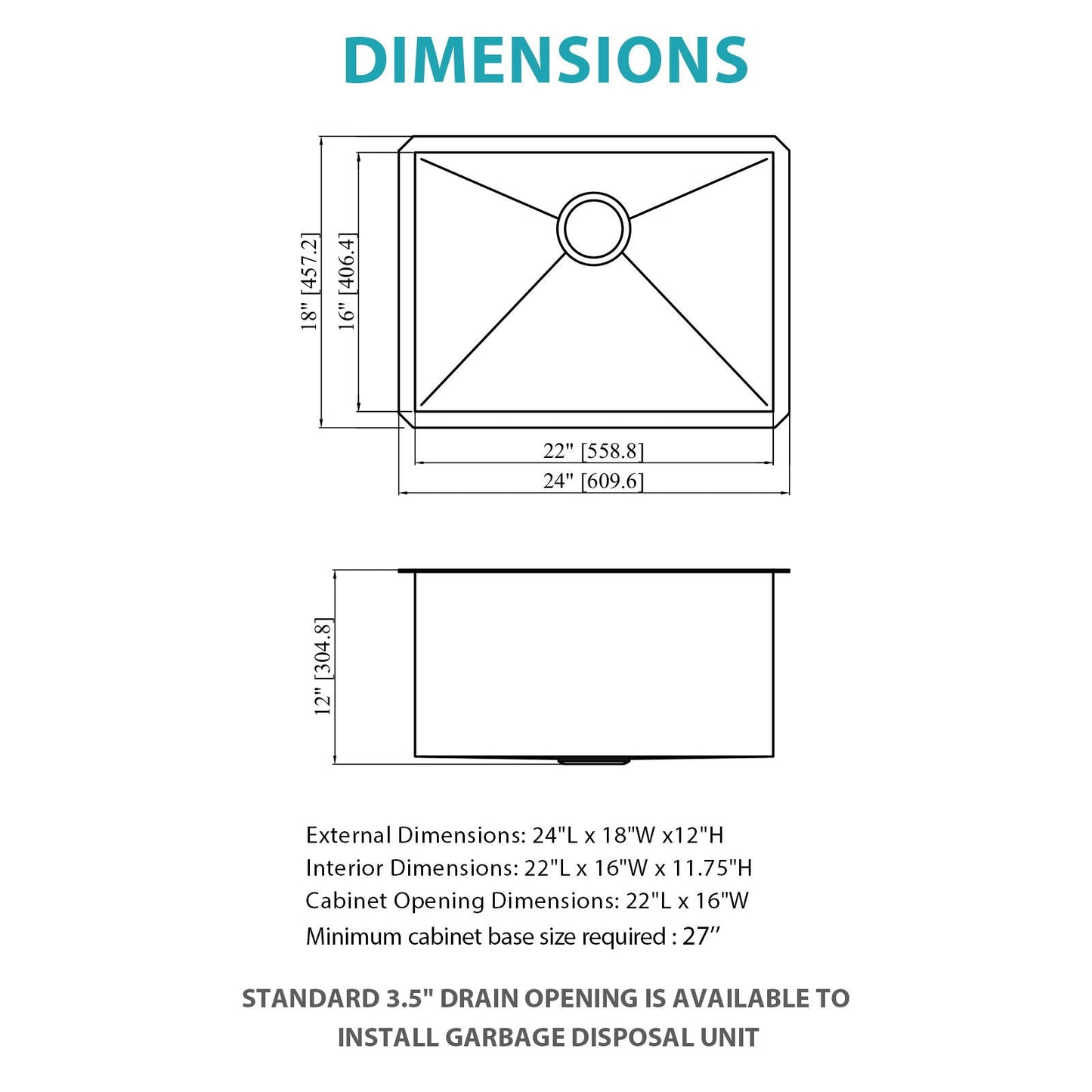 Undermount Kitchen Sink And Deep Single Bowl