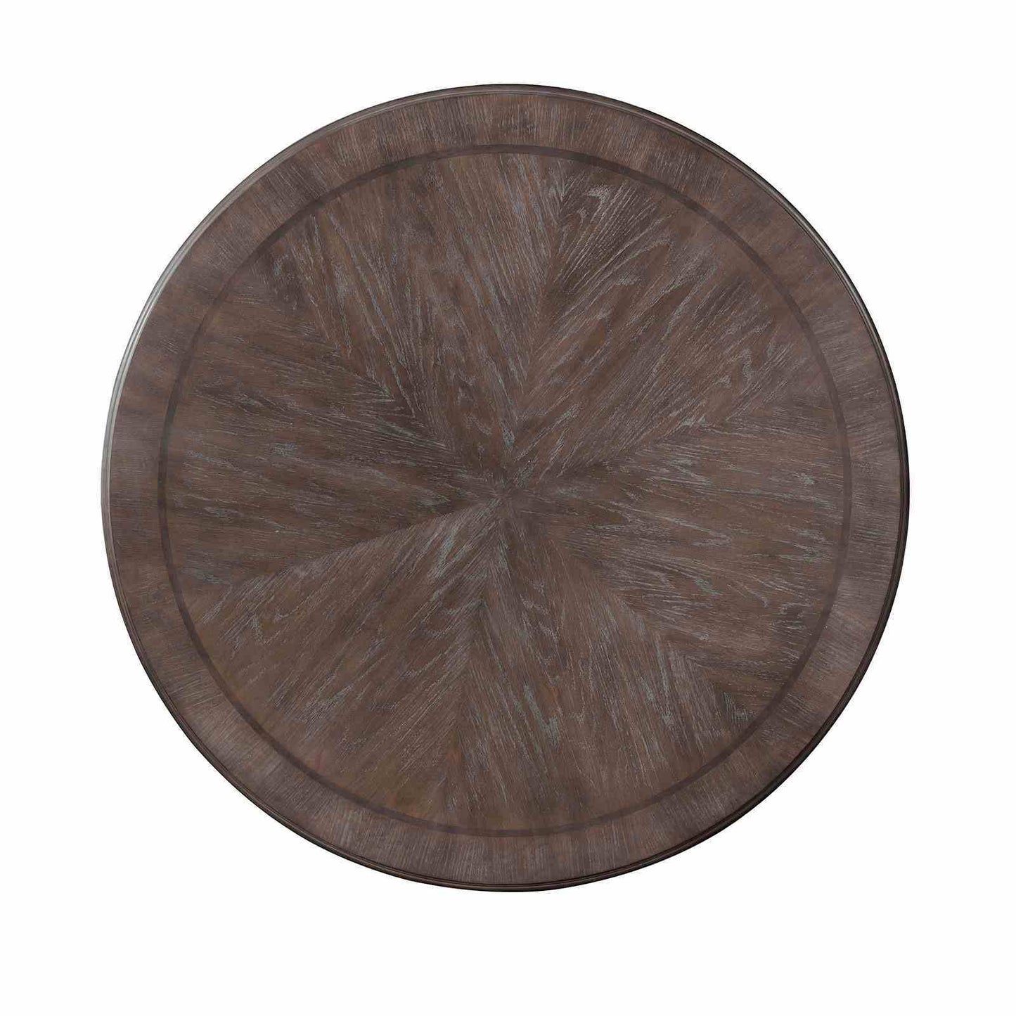Elegant round dining table top in dark brown wood grain by Unique Piece Furniture on Tampa Home & Garden Store