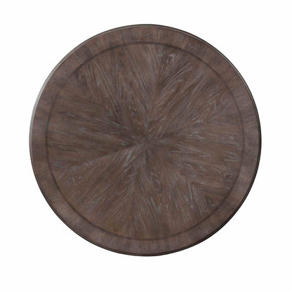 Elegant round dining table top in dark brown wood grain by Unique Piece Furniture on Tampa Home & Garden Store