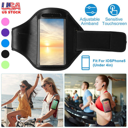 GemGear Phone Armband Case adjustable sweat-resistant armband for iPhone5 under 4in black Velcro on Tampa Home & Garden Store