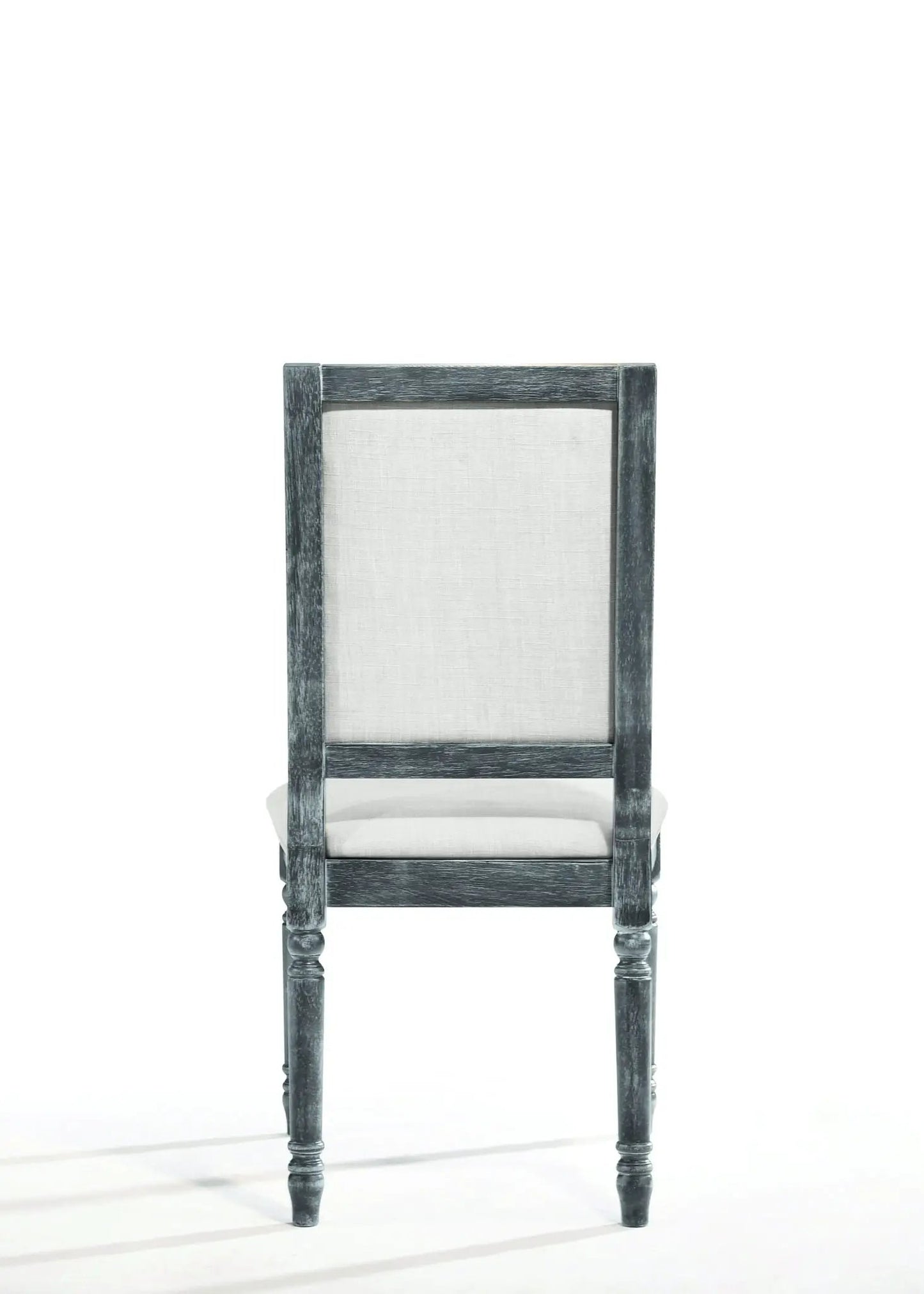 Weathered Side Chair in Cream and Gray Finish
