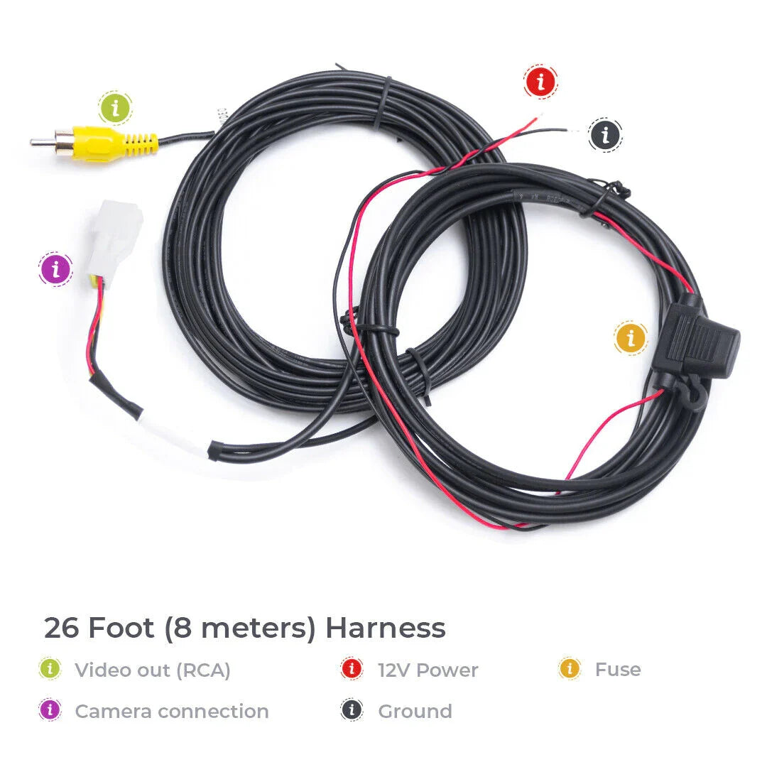 Master Tailgaters 26 ft black backup camera harness with RCA video out, 12V power, fuse on Tampa Home & Garden Store