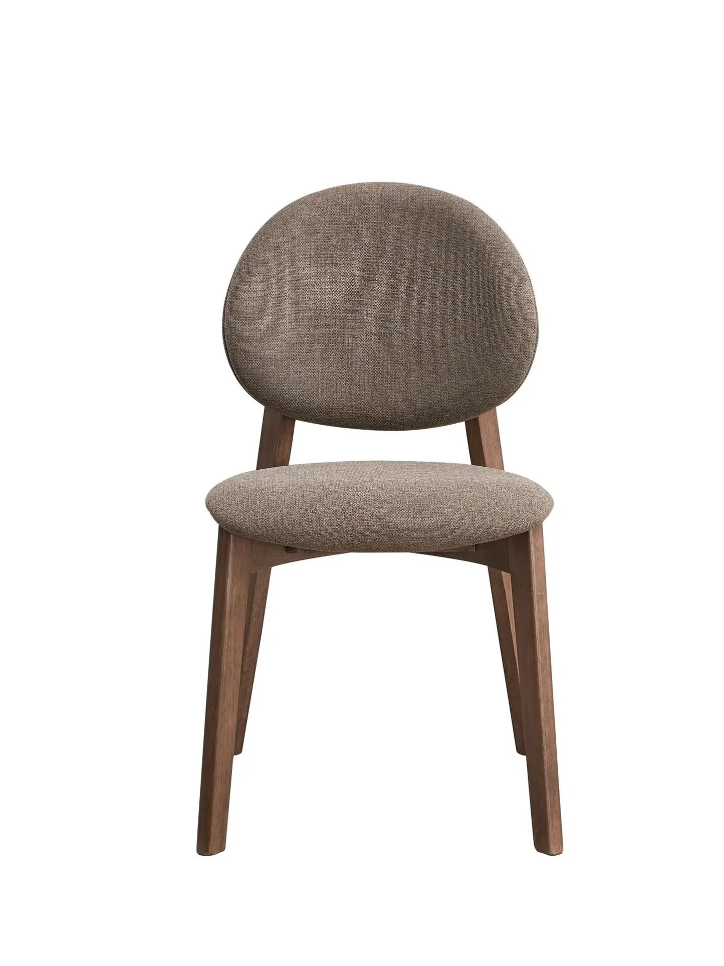 Hadasa side chair set of 2 in upholstery with rounded back and wooden legs on Tampa Home & Garden Store