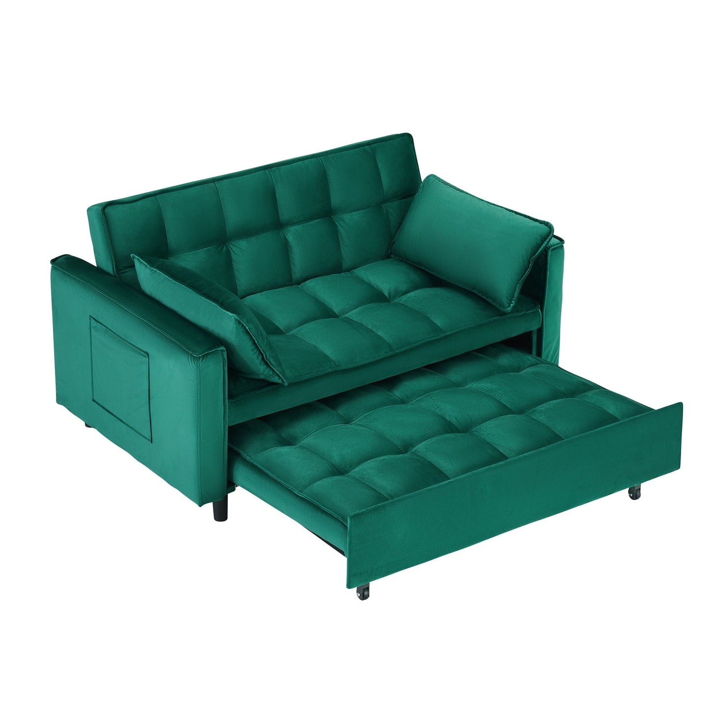 Large 3 In 1 Sofa Bed and Velvet Living Room