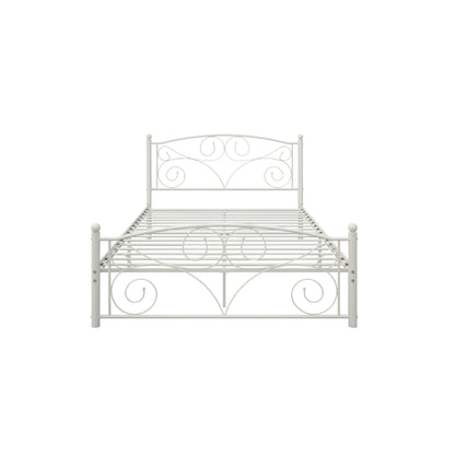 the Full Size Flower Design Steel Bed Frame