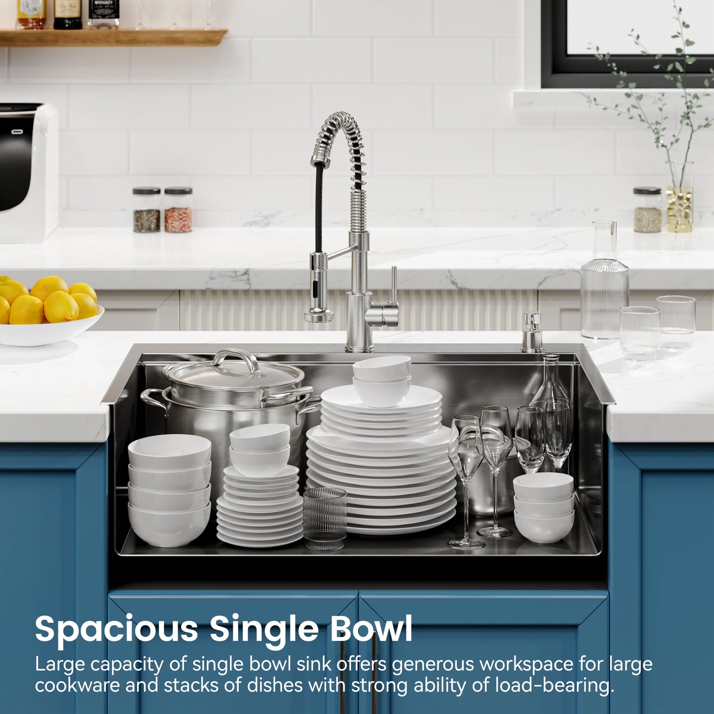 Stainless Steel Single Bowl and Overmount Sink