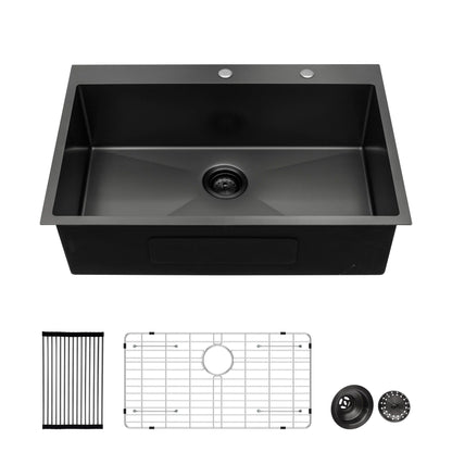 Topmount Sink 16 Gauge and Single Bowl Steel