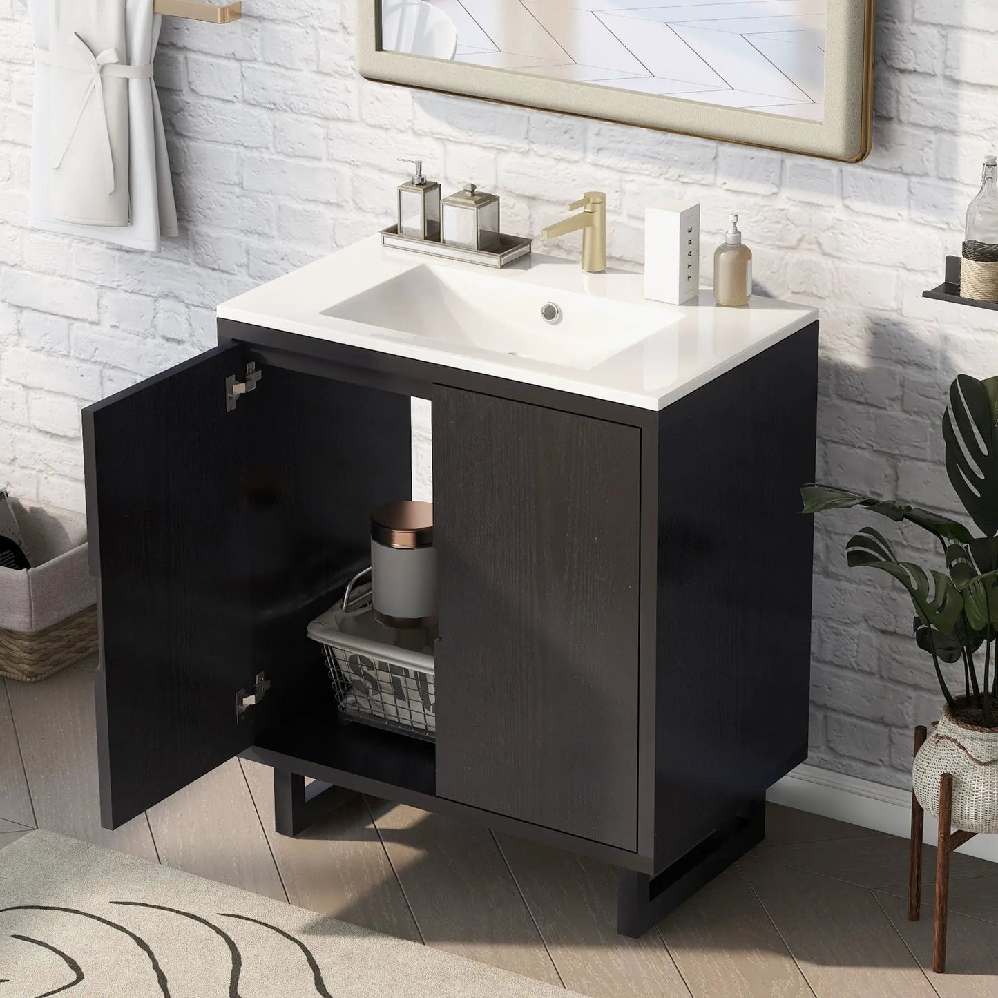 Bathroom Vanity Set With Sink and Storage Cabinet