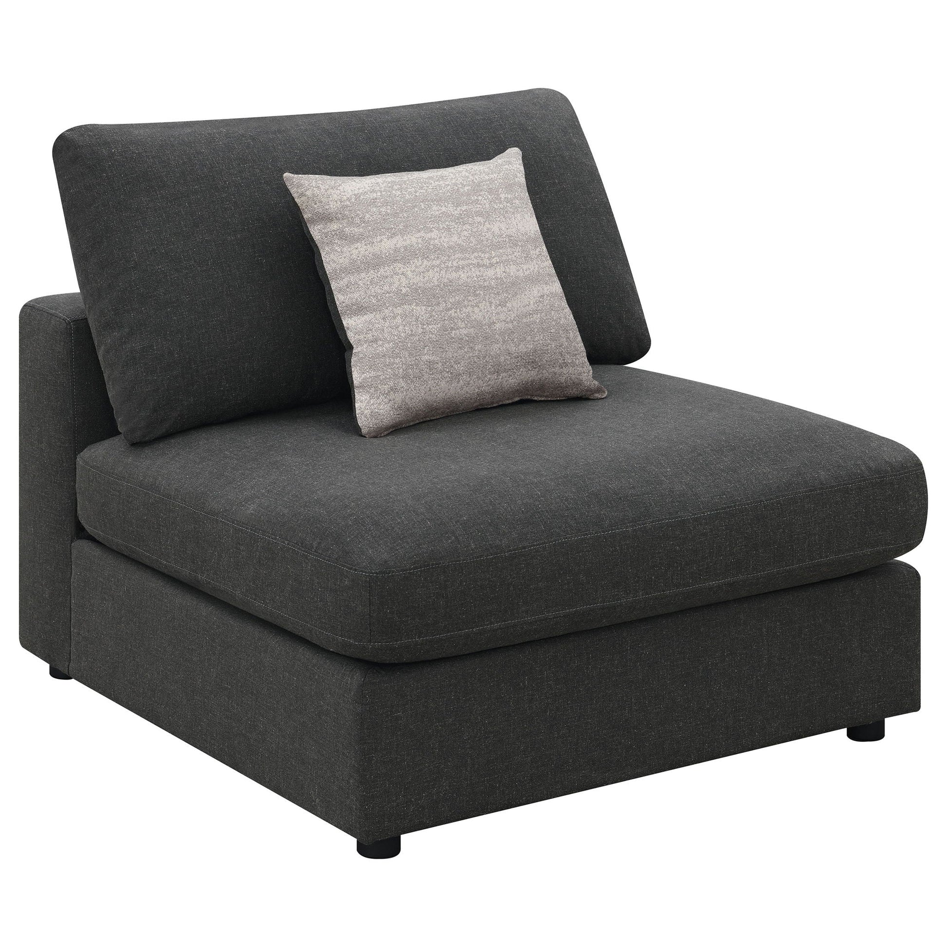 Rhette upholstered sectional dark gray fabric with pillow 2-piece set HouseOfZazla on Tampa Home & Garden Store