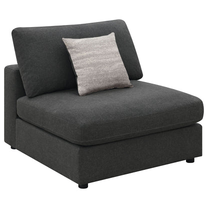 Rhette upholstered sectional dark gray fabric with pillow 2-piece set HouseOfZazla on Tampa Home & Garden Store