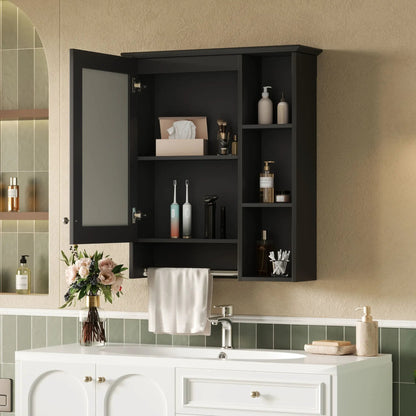 Modern 3 in 1 Mirror Cabinet and Towel Bar