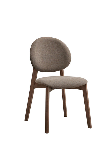 Hadasa Side Chair set of 2, brown textured upholstery with solid wood legs on Tampa Home & Garden Store